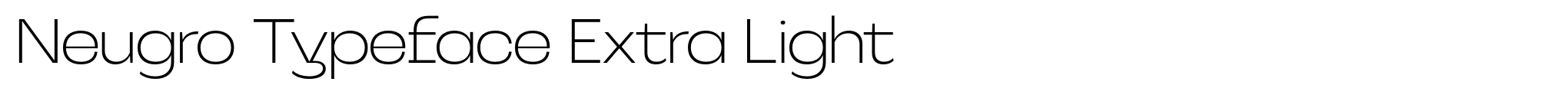 Neugro Typeface Extra Light image